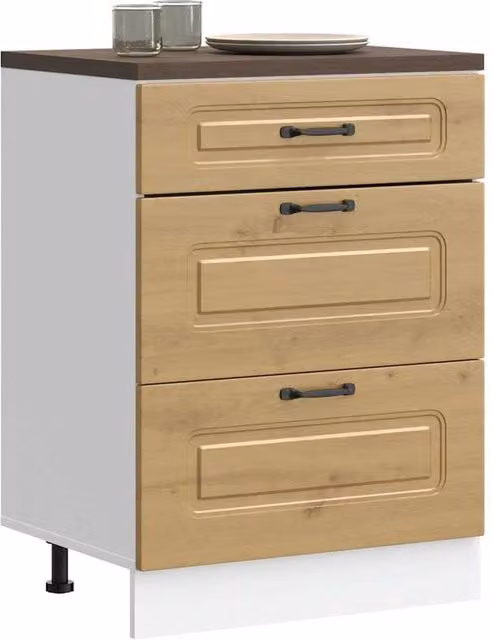 Berkfield Home Kalmar Artisan Oak Kitchen Base Cabinet in Brown – 1