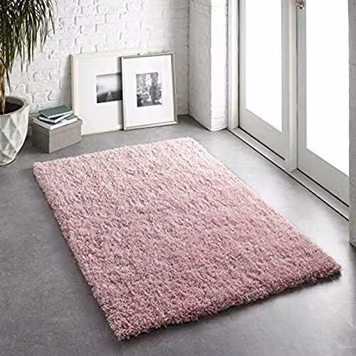 Rugs Direct Origin Chicago Rose Hand-Tufted Modern Rectangular Rug, Pink, W: 90 cm, L: 150 cm