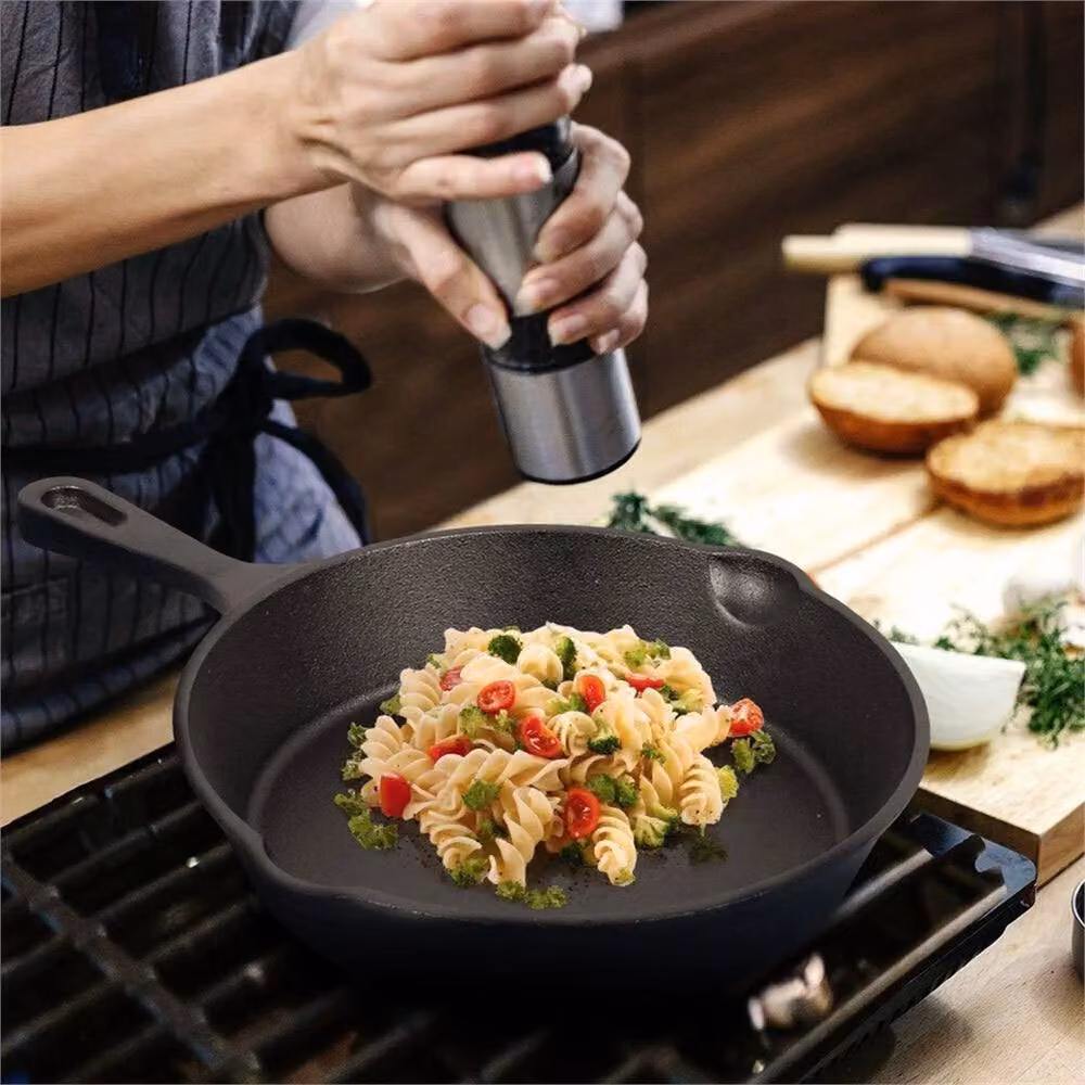 Nordara 3 Pack Pre-Seasoned Cast Iron Skillet Set in Black – 3