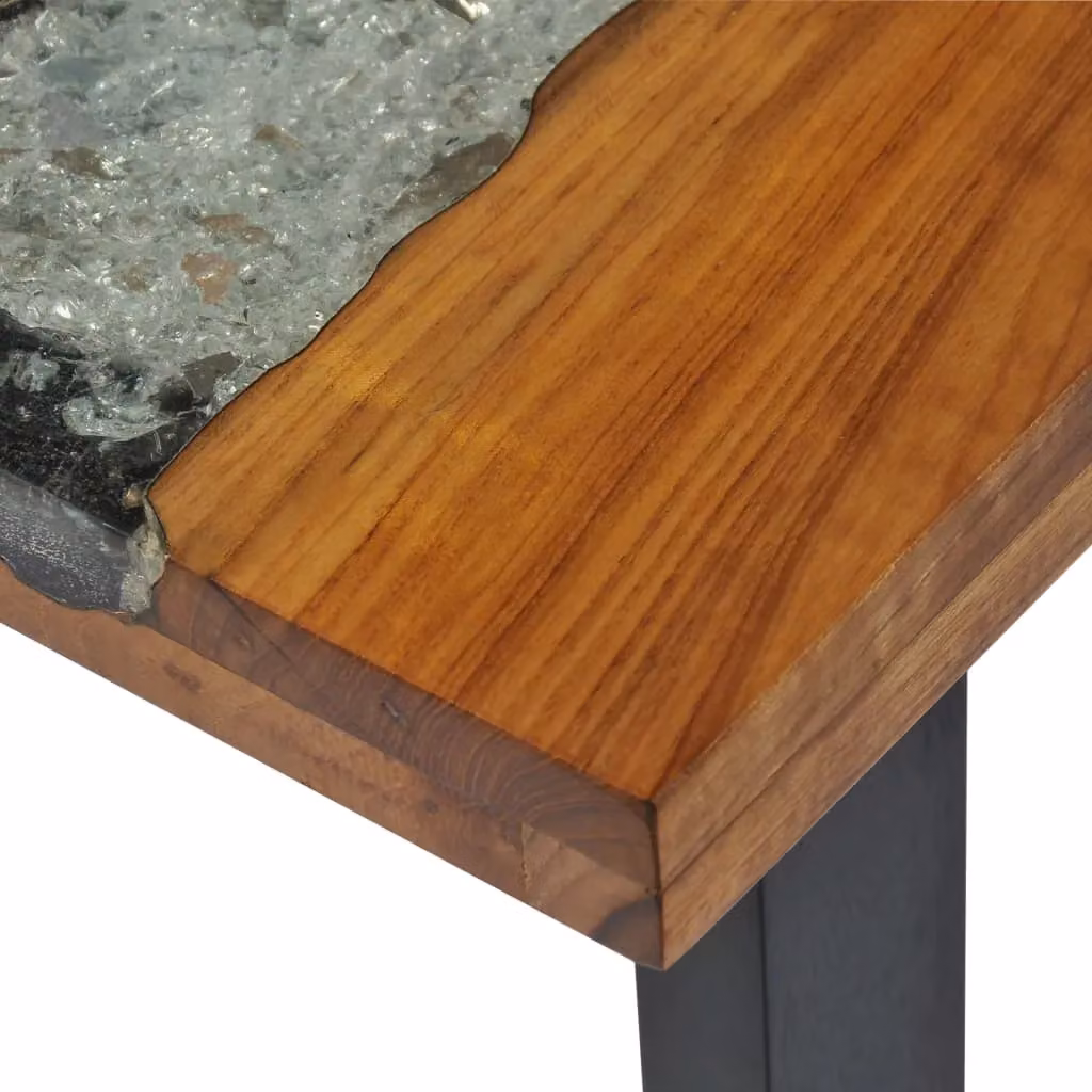Berkfield Home Teak Console Table in Brown, W/D/H: 100 x 35 x 75 cm – 4