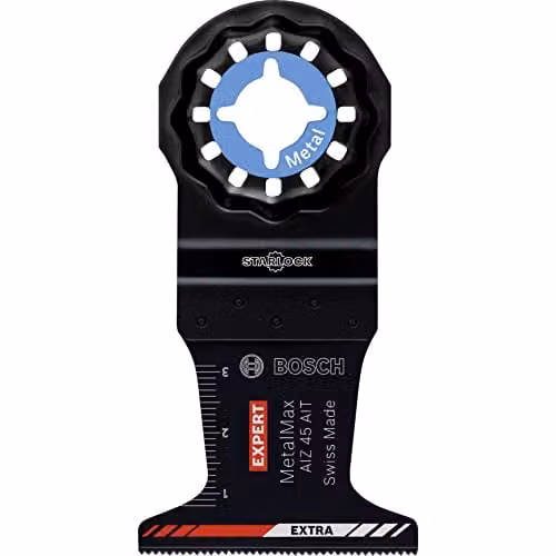 Bosch Expert MetalMax AIZ 45 AIT Carbide Tipped Jigsaw Blade, 45 mm, Black and Multicolour – 1