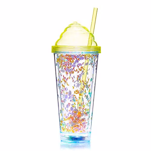 UltraByEasyPeasyStore Ice Cream Swirl LED Flashing Tumbler in Yellow, Red, Green and Blue – 2