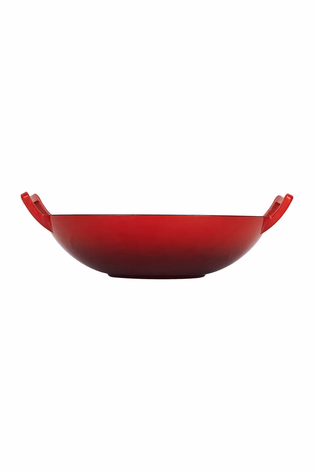 Garden Sanctuary Enamelled Cast Iron Stir-Fry Pan Wok in Red – 2
