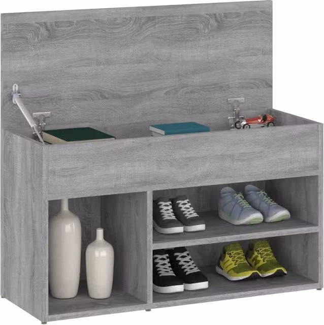 Berkfield Home Grey Sonoma Shoe Bench W/D/H: 80 x 30 x 45 cm – 1