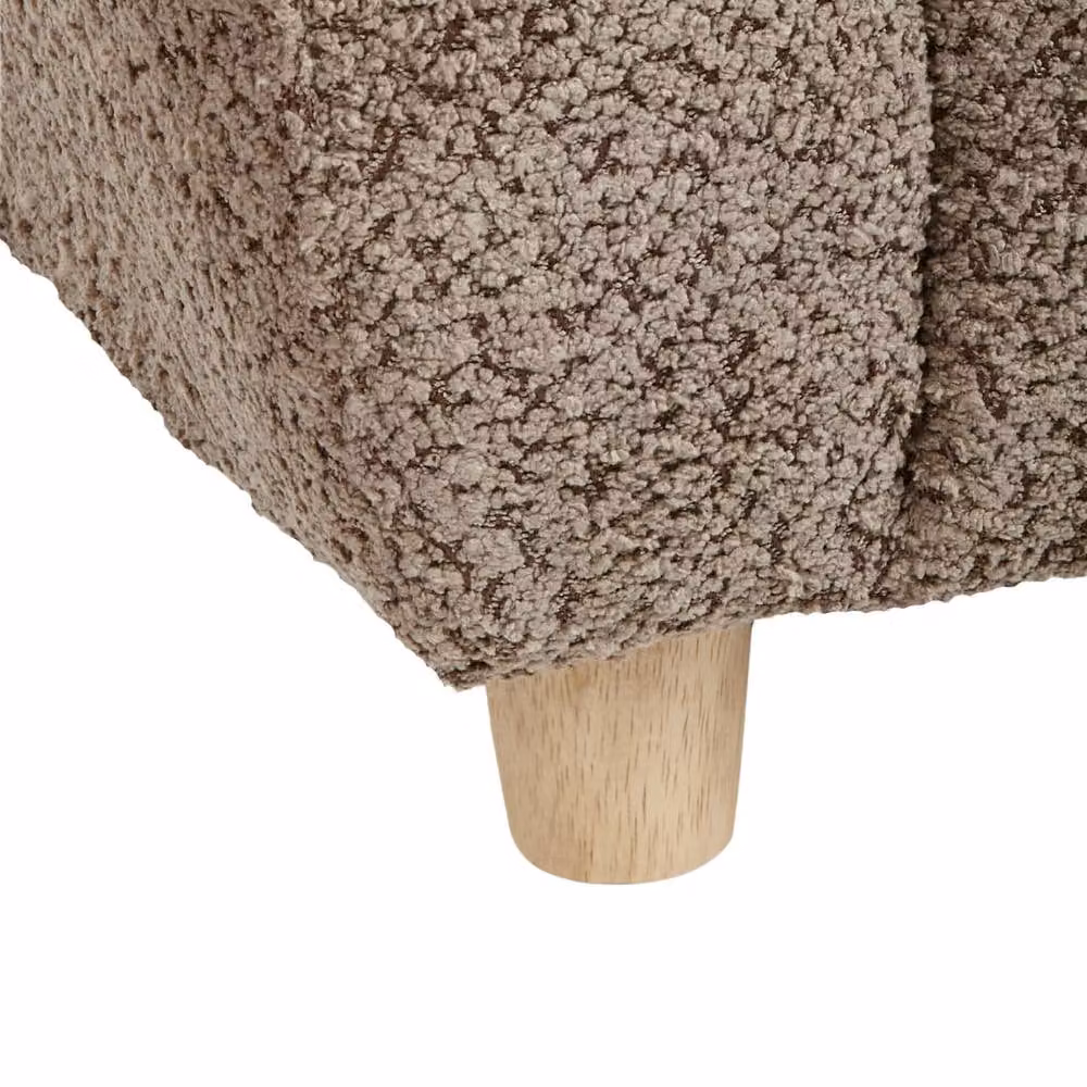 Wyld and Coco Kids Hippo Boucle Armchair in Brown, W/D/H: 59.0 x 44.0 x 61.0 cm – 4