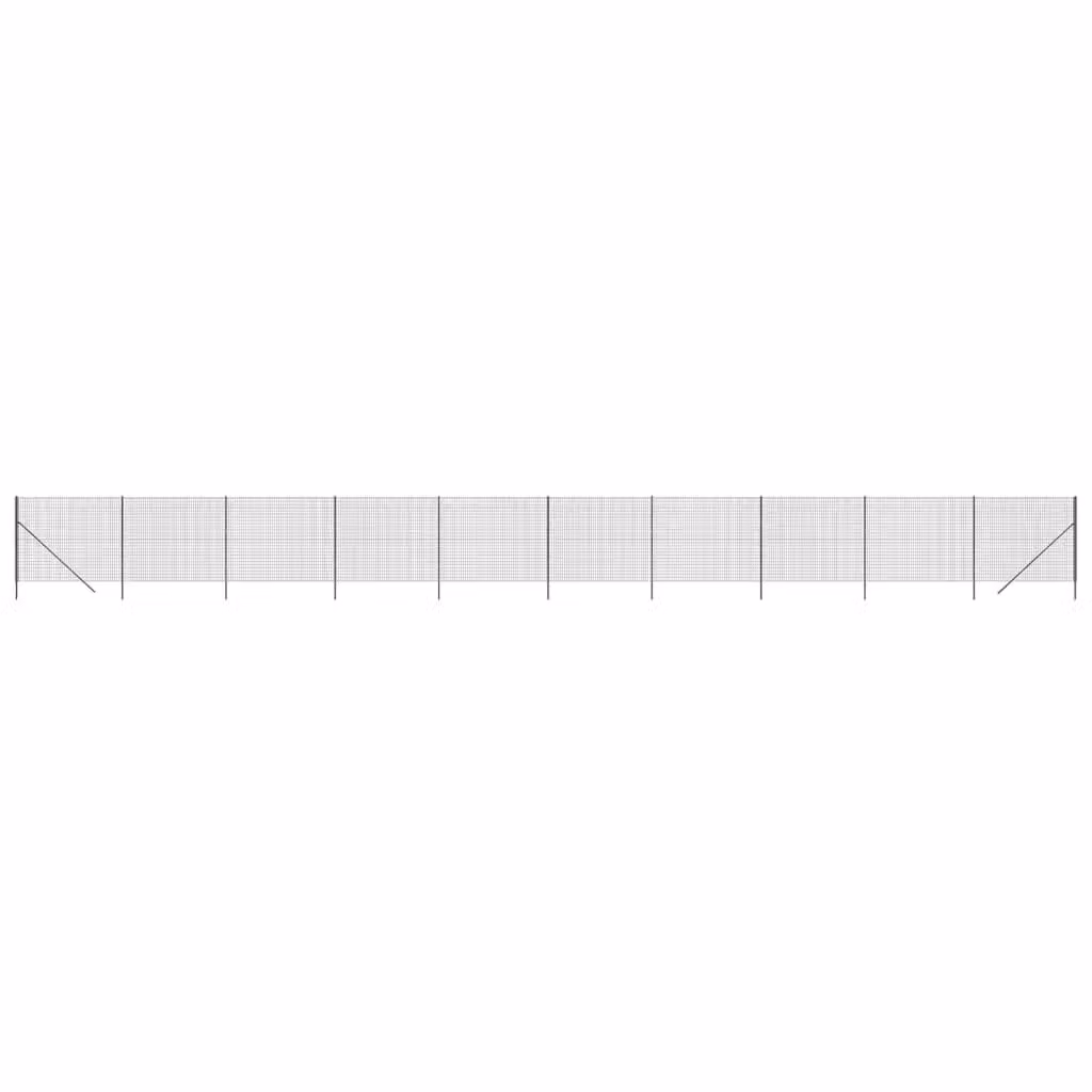 Berkfield Home Anthracite and Black PVC Coated Galvanised Steel Wire Mesh Fence, H: 180 cm, L: 25 m – 2