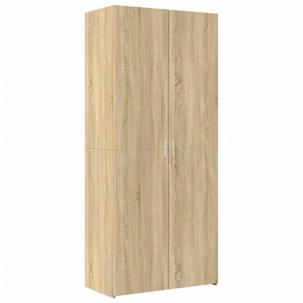 Berkfield Home Sonoma Oak Highboard in Light Brown, W/D/H: 80 x 42.5 x 185 cm