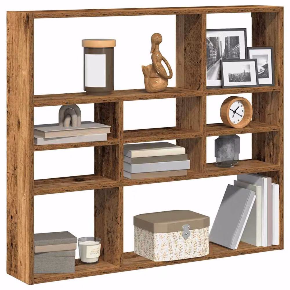 Berkfield Home Old Wood Wall Shelf in Brown, W/D/H: 90 x 16 x 78 cm – 2