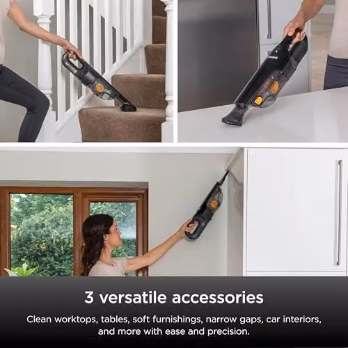 Shark CH950UKT Handheld Cordless Vacuum Cleaner with Pet Tool in Black and Yellow – 3