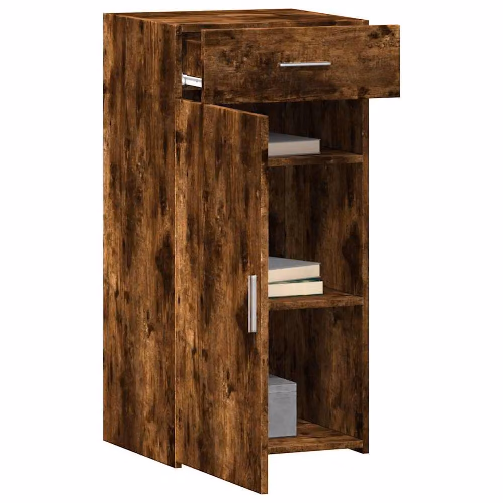 Berkfield Home Smoked Oak Sideboard in Brown, W/D/H: 45 x 42.5 x 93 cm – 3