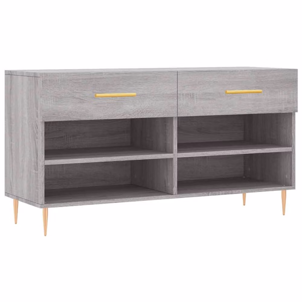 Berkfield Home Grey Sonoma Shoe Bench W/D/H: 102 x 35 x 55 cm – 3