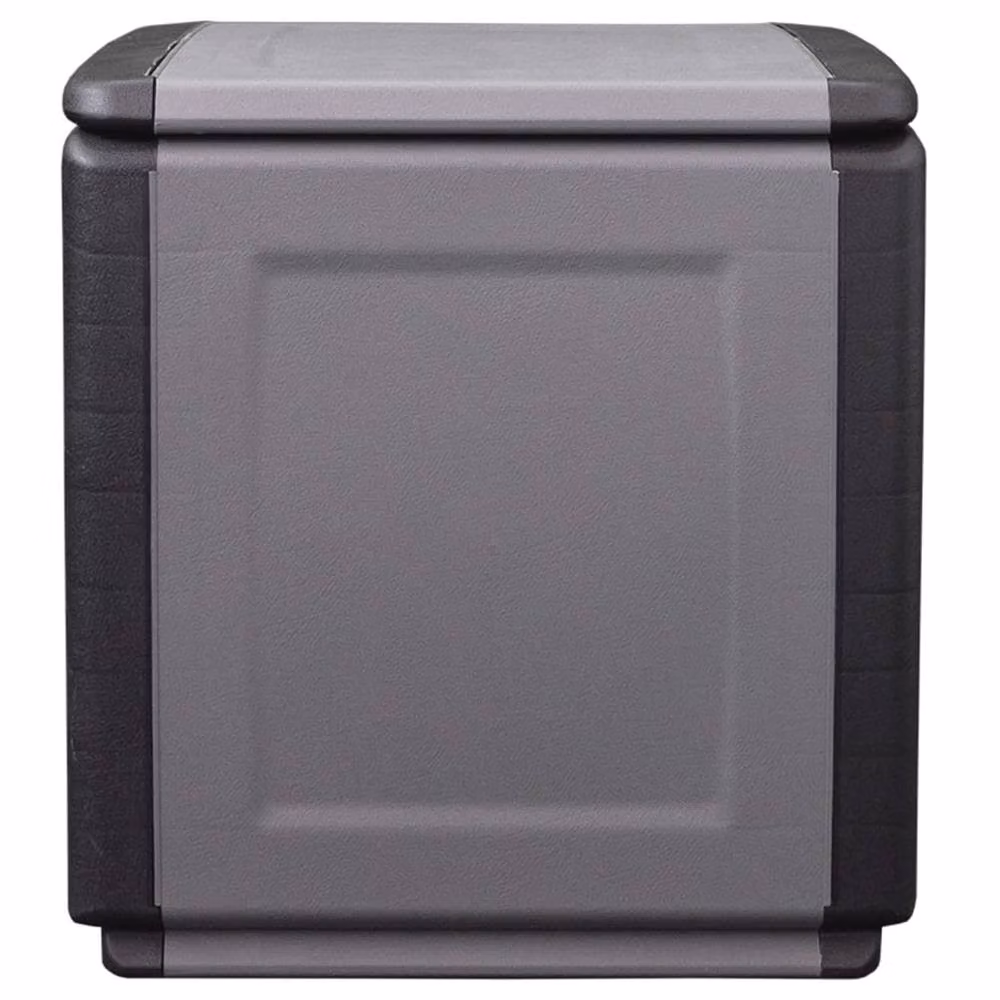 Berkfield Home Garden Storage Box in Dark Grey and Black, W/D/H: 54 x 53 x 57 cm – 2