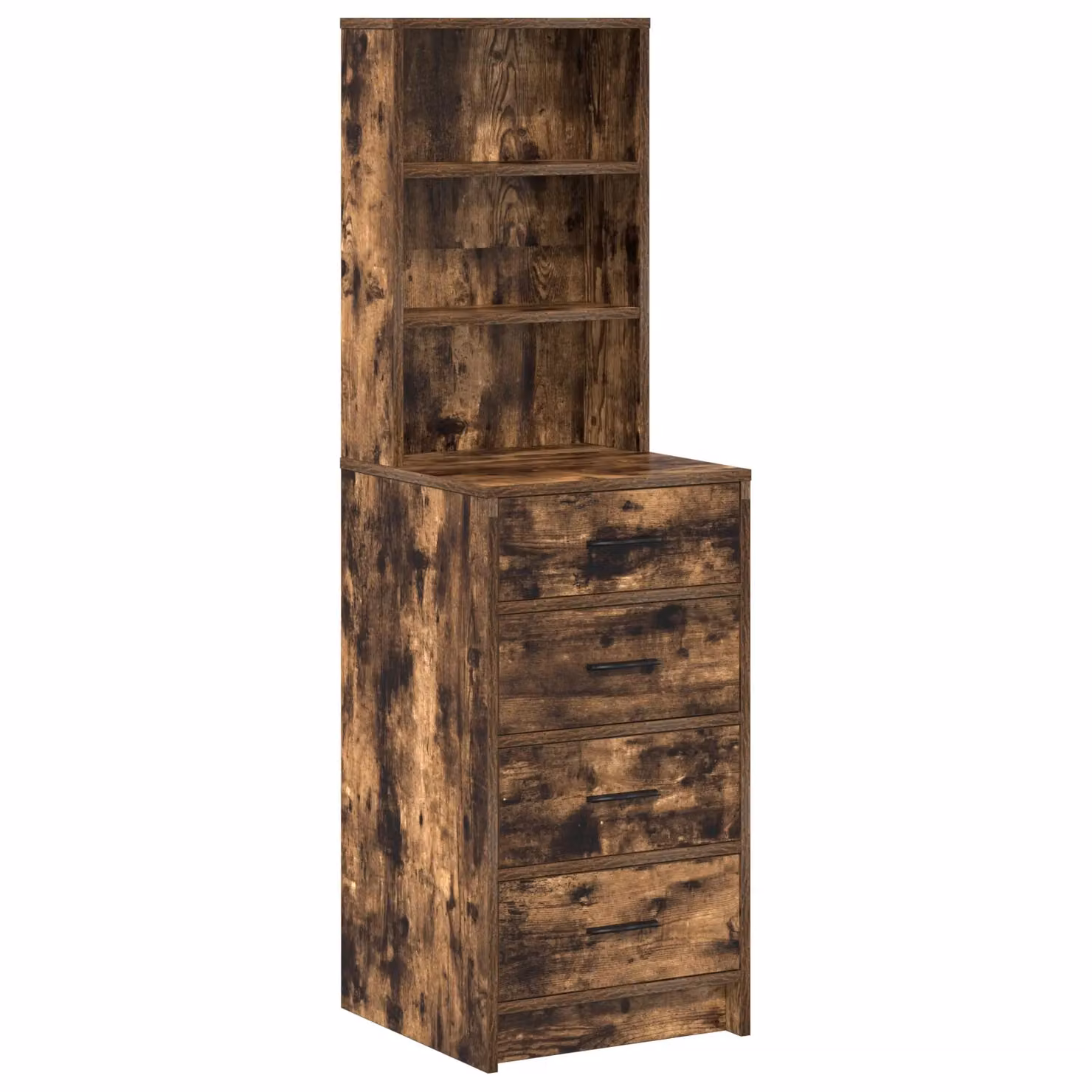 Berkfield Home Modern Smoked Oak Highboard in Brown, W/D/H: 40 x 41 x 135 cm – 2