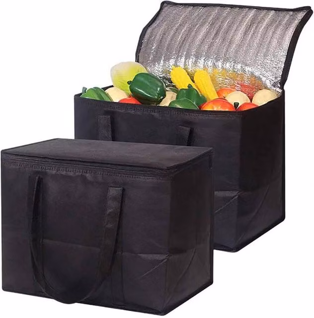 Kelvenix 28L Portable Large Food Delivery Bag in Black