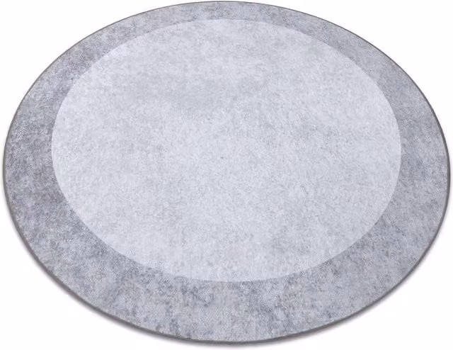 RugsX Miro Round Grey Polyester Rug, Diameter: 160 cm