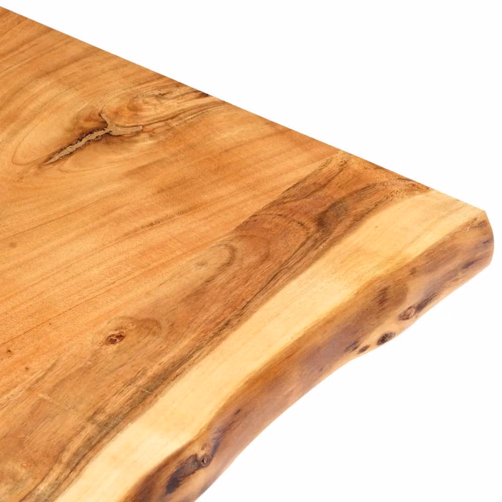 Berkfield Home Solid Acacia Wood Table Top, Brown, W: 80 cm, D: 55 cm, H: 2.5 cm – 2