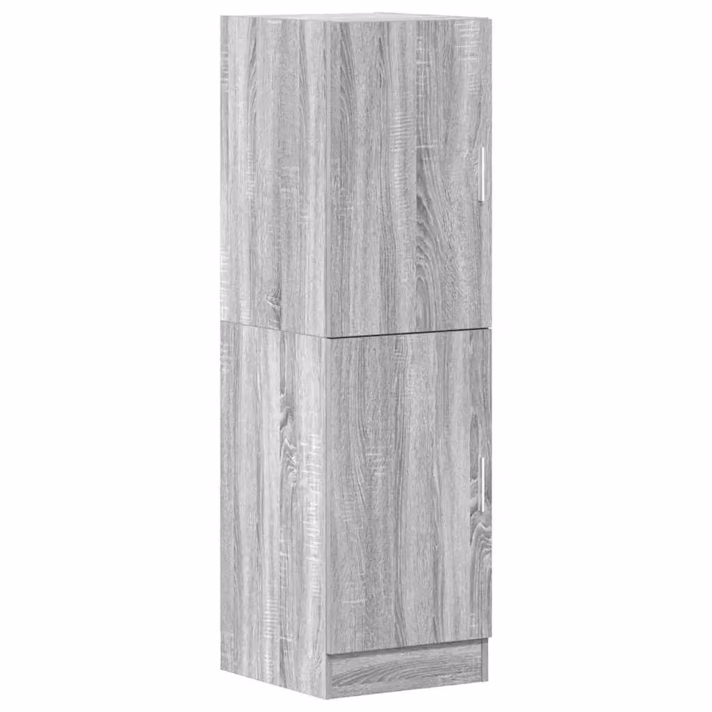 Berkfield Home 2 Piece Modern Grey Kitchen Cabinet Set with Hinged Doors and Internal Shelves – 3