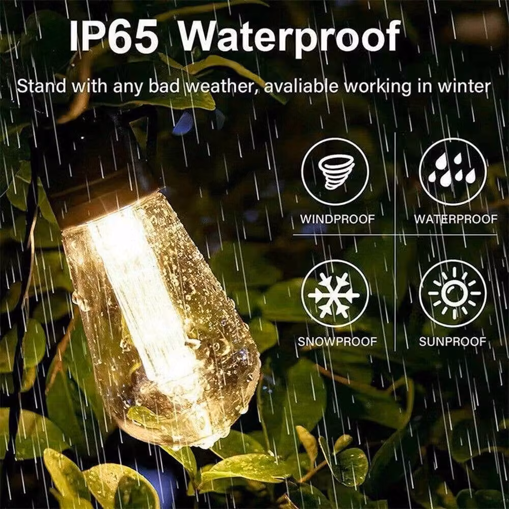 PAWNORA Solar Powered Warm White LED String Lights with 20 LEDs and 5m Length – 2
