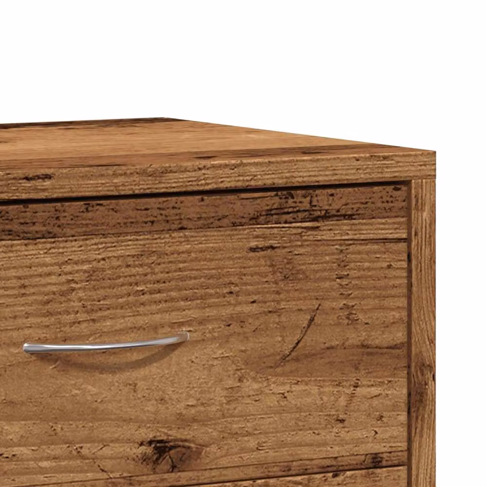 Berkfield Home Set of 2 Bedside Cabinets in Old Wood Brown, W/D/H: 40 x 30 x 40 cm – 6