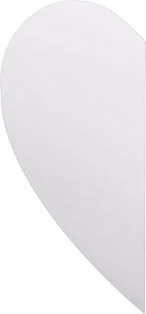 MirrorOutlet Lunae Frameless Modern Hanging Mirror in Silver, Width: 120 cm