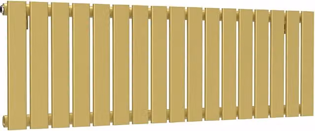 Lux Heat Single Flat Horizontal Steel Radiator in Gold, W/H: 119 x 40 cm