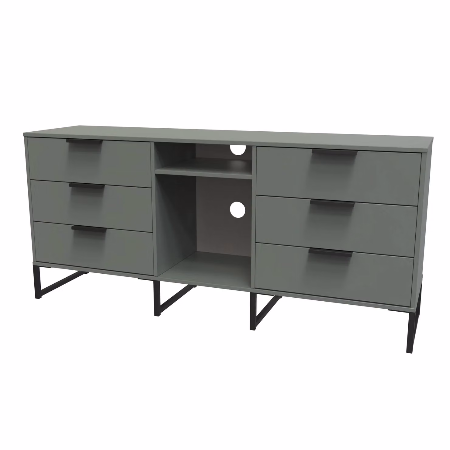 Ready Assembled 2 U Fuji 6 Drawer Sideboard in Pale Green – 2