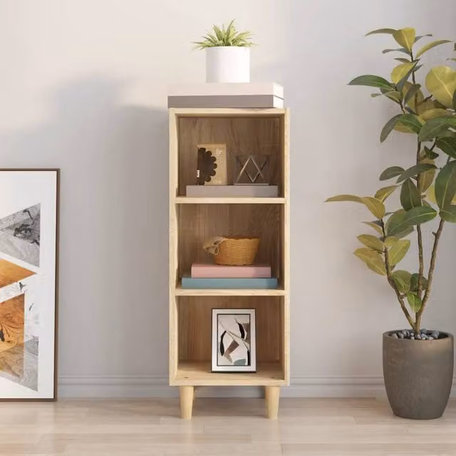 Berkfield Home Sonoma Oak Sideboard in Brown, W/D/H: 34.5 x 32.5 x 90 cm – 1