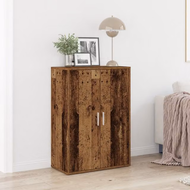 Berkfield Home Rustic Old Wood Sideboard in Brown, W/D/H: 60 x 31 x 84 cm