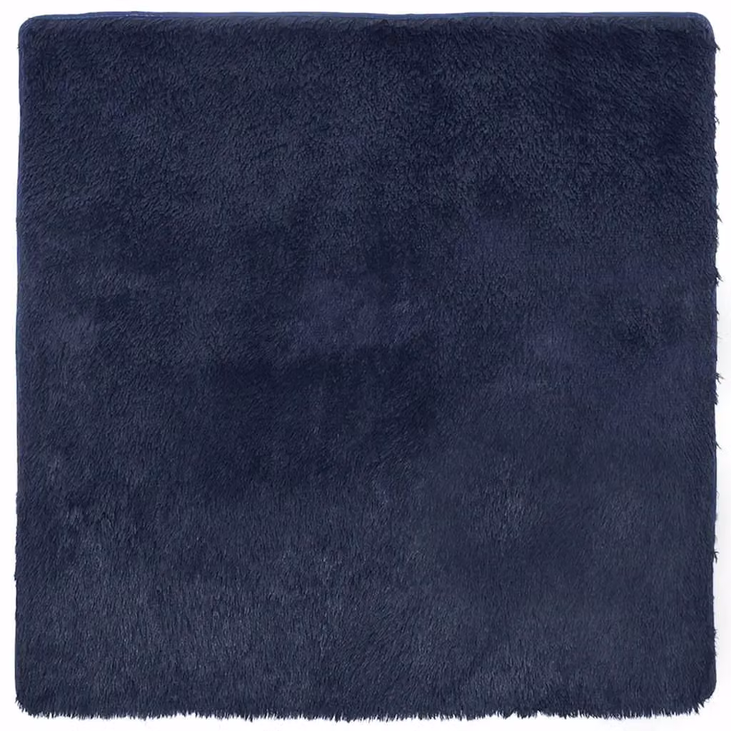Berkfield Home NAVARRA Navy Blue Shaggy High Pile Polyester Square Rug, W/D: 120 x 120 cm – 2