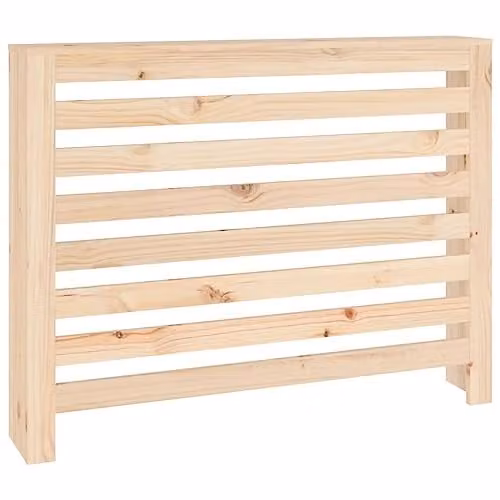 vidaXL Radiator Cover in Beige Solid Wood Pine, W: 108.5 cm, D: 19 cm, H: 84 cm – 1
