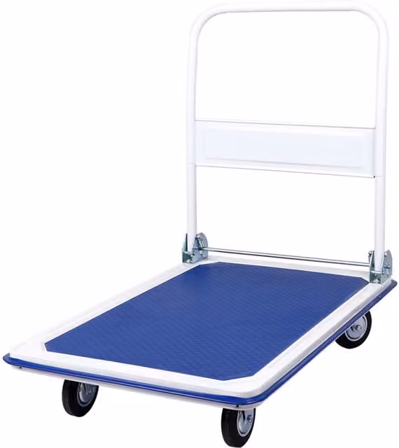 Traderight Blue Steel Folding Platform Trolley