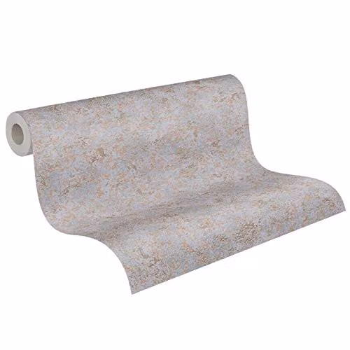 A.S. Création Plain Non-Woven Wallpaper in Brown Grey, 10.05 m x 0.53 m – 2