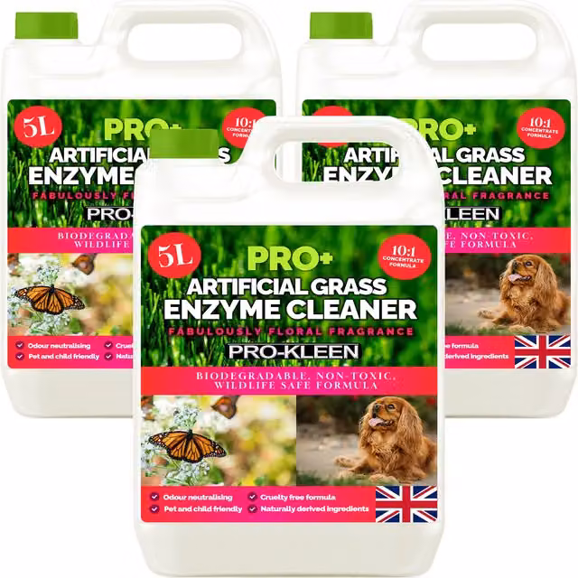 ProKleen ProBio Artificial Grass Cleaner Probiotic Based Deodoriser and Odour Eliminator, Floral Fragrance, 15 l