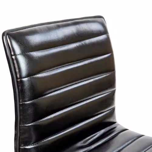 FWStyle Executive Office Chair in Black Synthetic Leather with 360 Degree Swivel and Castors – 3