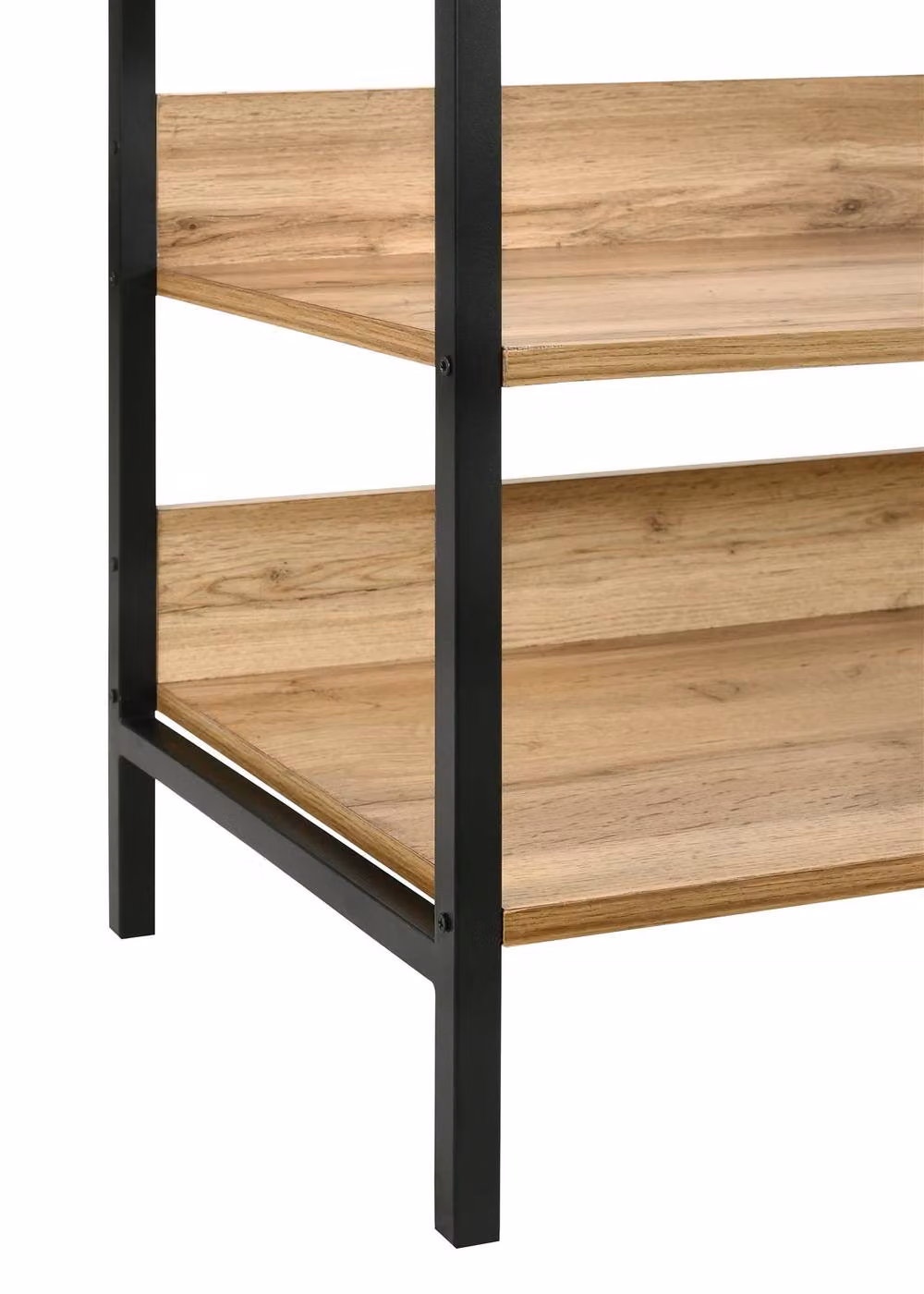 Timber Art Design Zahra Open Wardrobe with Four Shelves and Hanging Rod in Oak, W: 83.8 cm, D: 40.0 cm, H: 83.8 cm – 3
