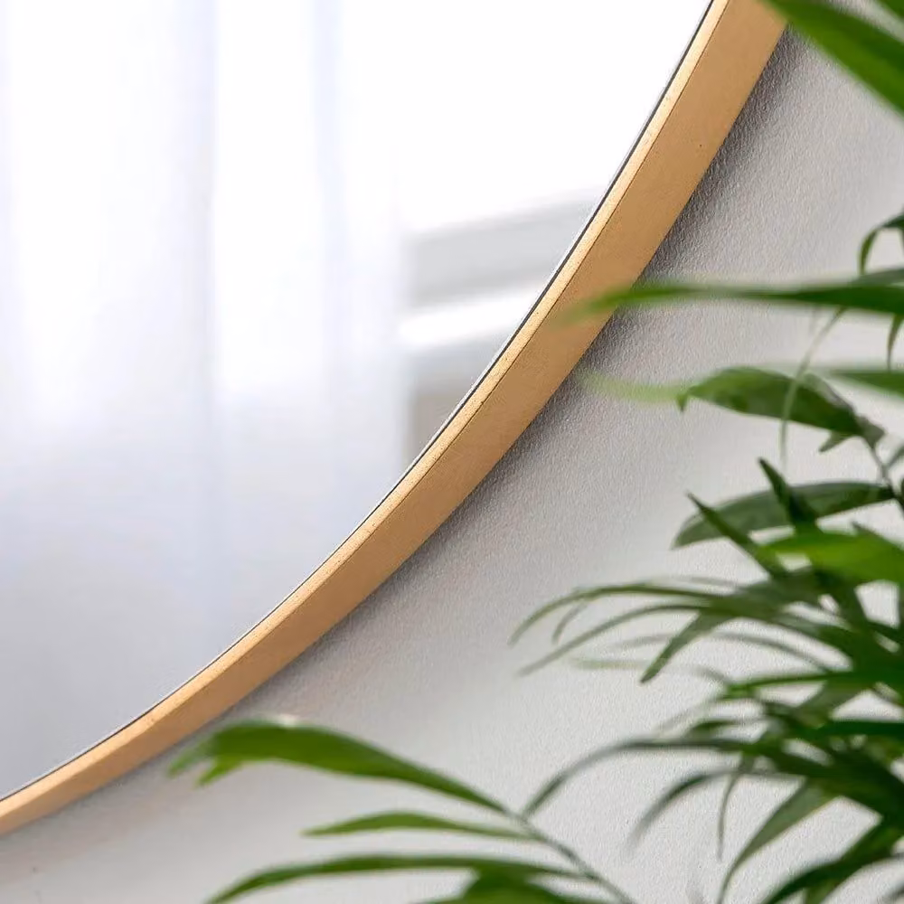 Yearn Mirrors Large Pebble Wall Mirror in Gold, W: 111 cm, H: 81 cm – 2