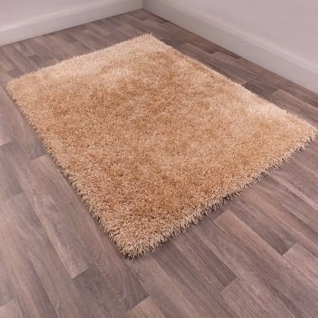 The Rug Shop UK Beige Plain Handmade Easy Care Area Rug W: 180 cm, D: 270 cm