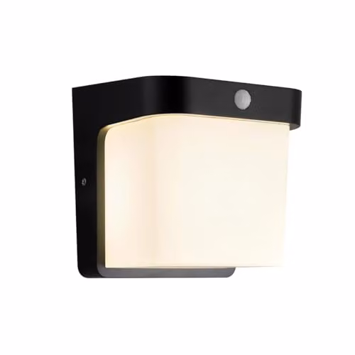 CGC Lighting Black Cube LED Outdoor Wall Light with PIR Motion Sensor, IP65 Waterproof, 4000K Cool White – 3
