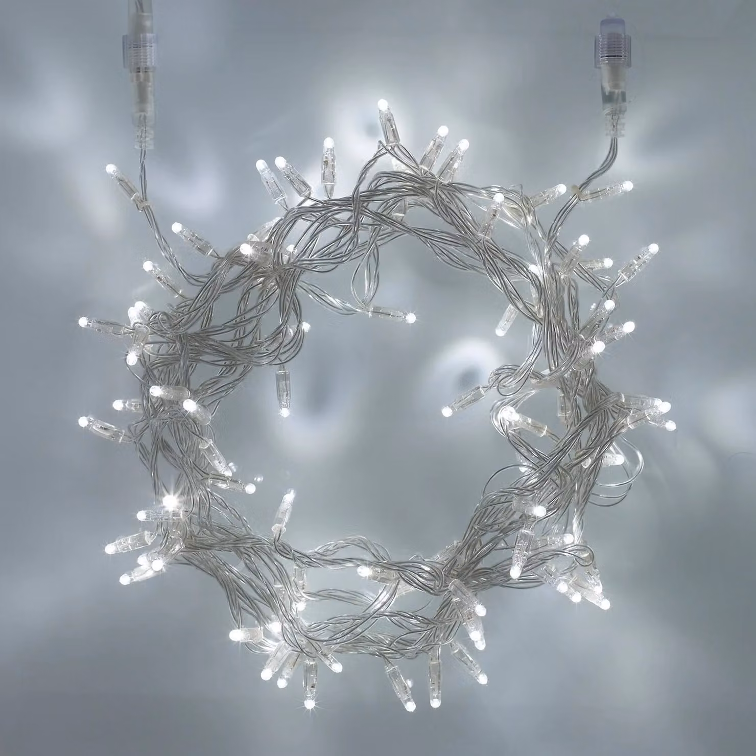 Lights4fun Core Connect White Connectable Fairy Lights with Clear Cable and Timer, 60m