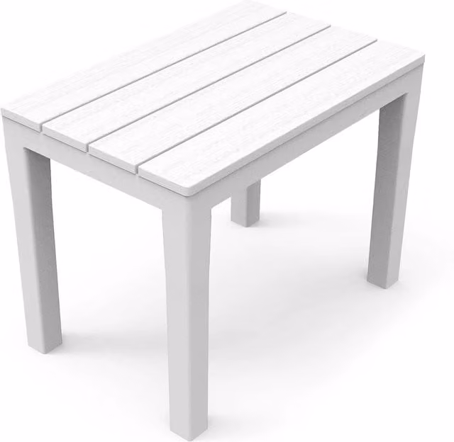 EONLION White Plastic Garden Table and Bench Set, Weatherproof Outdoor Furniture
