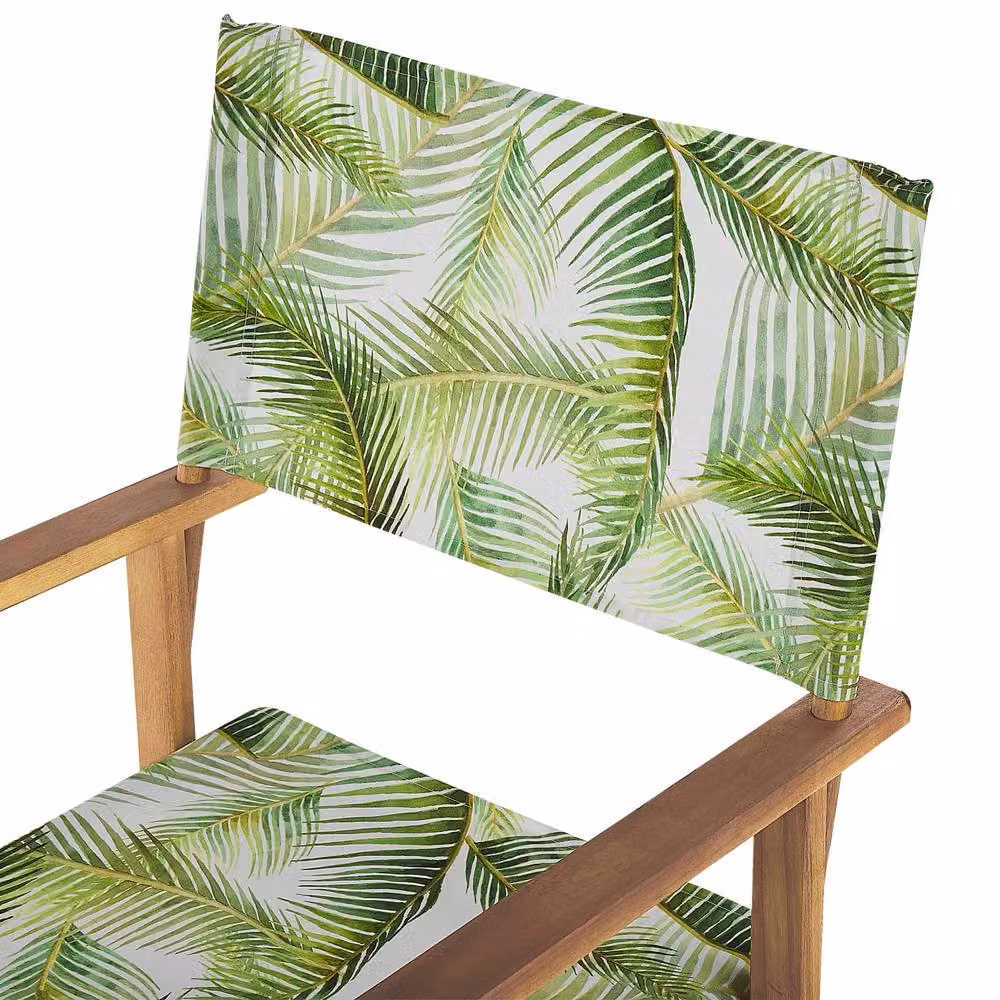 Wyld and Coco Acacia Wood Garden Directors Chair Set of 2, Light Green Folding Chairs – 2