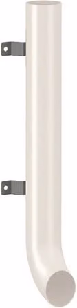 Lindab Vandal Reinforced Steel Pipe with Shoe, Antique White, Diameter: 102 mm, Length: 0.85 m