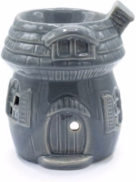 KDMD Grey Ceramic Mushroom House Tealight Oil Diffuser – 1