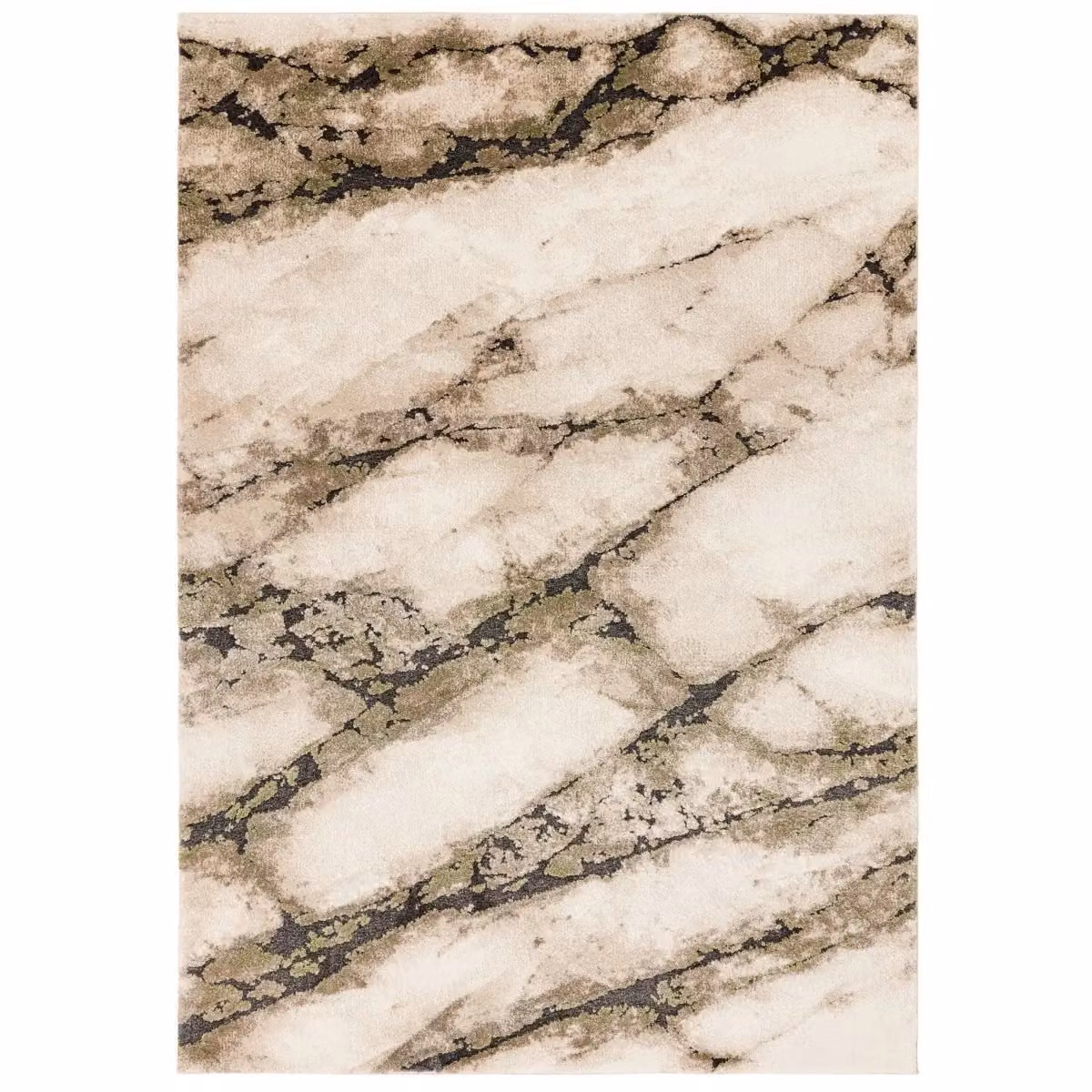 The Rug Shop UK Green and Beige Abstract Modern Machine Woven Stain-Resistant Rug, W: 200 cm, D: 290 cm – 7