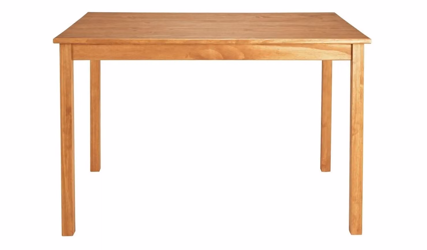 Raye Natural Pine Solid Wood 4 Seater Rectangular Dining Table in Brown