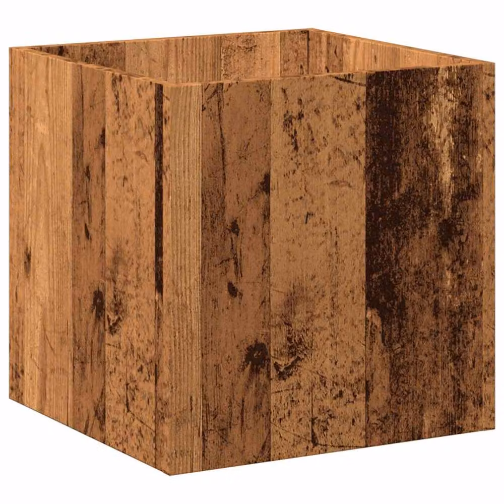 Berkfield Home Planter Box in Brown Old Wood, W/D/H: 40 x 40 x 40 cm – 3