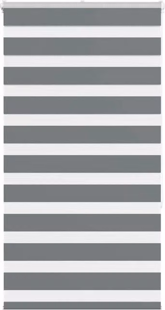 Berkfield Home Zebra Blind in Dark Grey, W: 75 cm, H: 150 cm