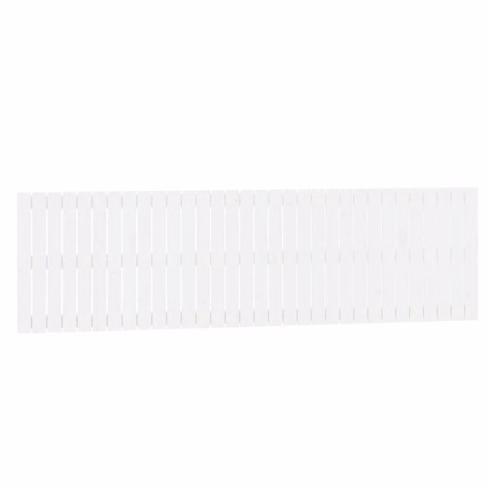 Berkfield Home White Solid Wood Pine Wall Headboard, W: 204 cm, D: 3 cm, H: 60 cm – 2