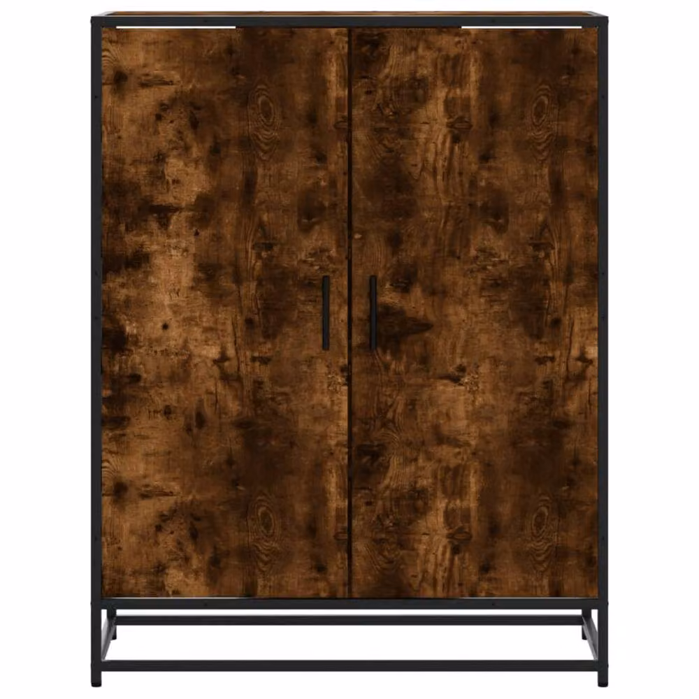 Berkfield Home Smoked Oak Shoe Cabinet in Brown, W/D/H: 75 x 38 x 97.5 cm – 3