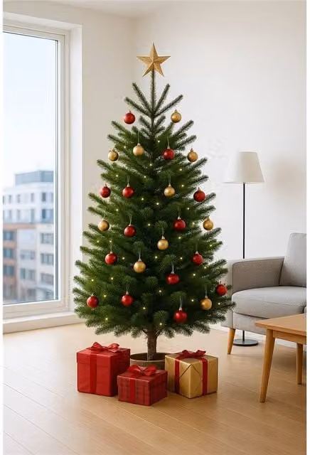 Clifton Premier Nordman Fir Christmas Tree in Green, 2.0 - 2.5m – 1